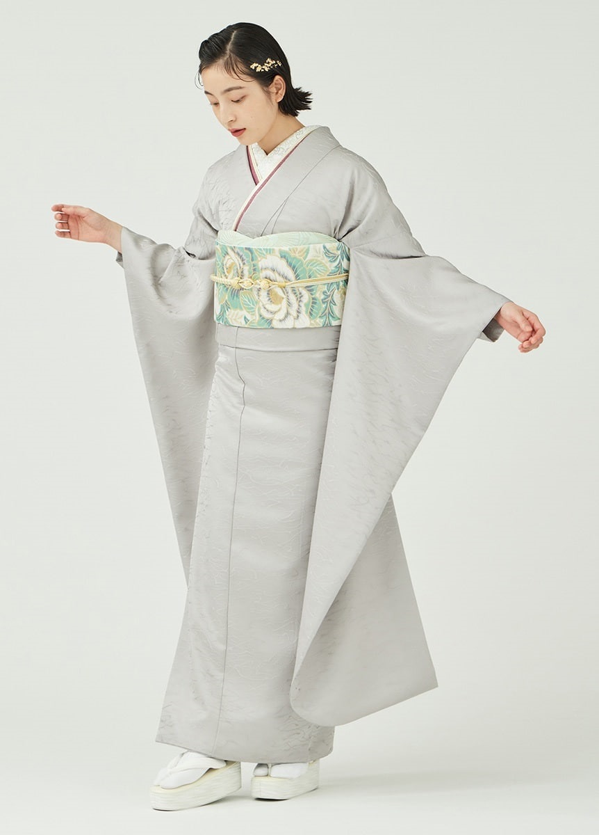 WA-Modern】正絹無地振袖フルセット WA-Modern】正絹無地振袖フル