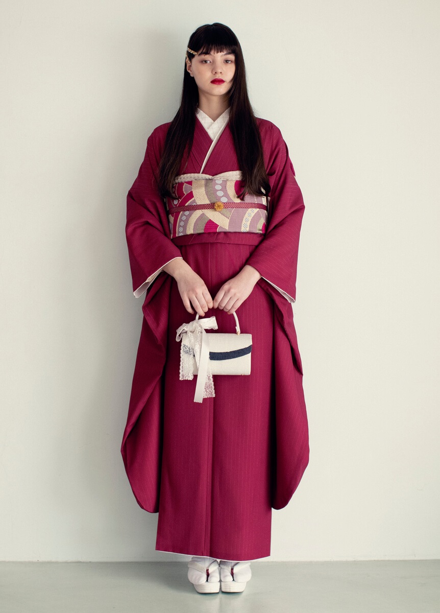 正絹 やまと 振袖 赤 着物やまと購入高級成人式振袖赤きものやまと