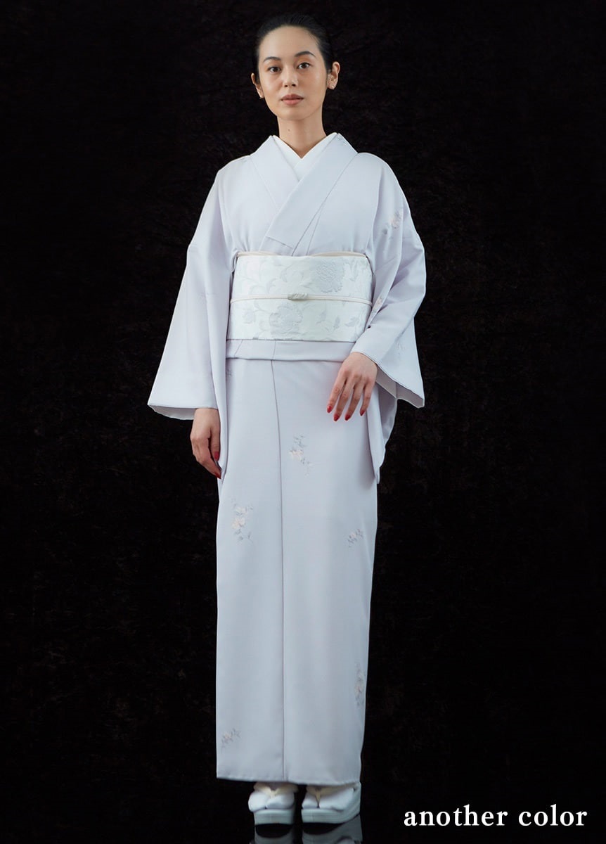 やまと可憐 山茶花 灰白色（お取り寄せ品） | カジュアル着物 | やまと