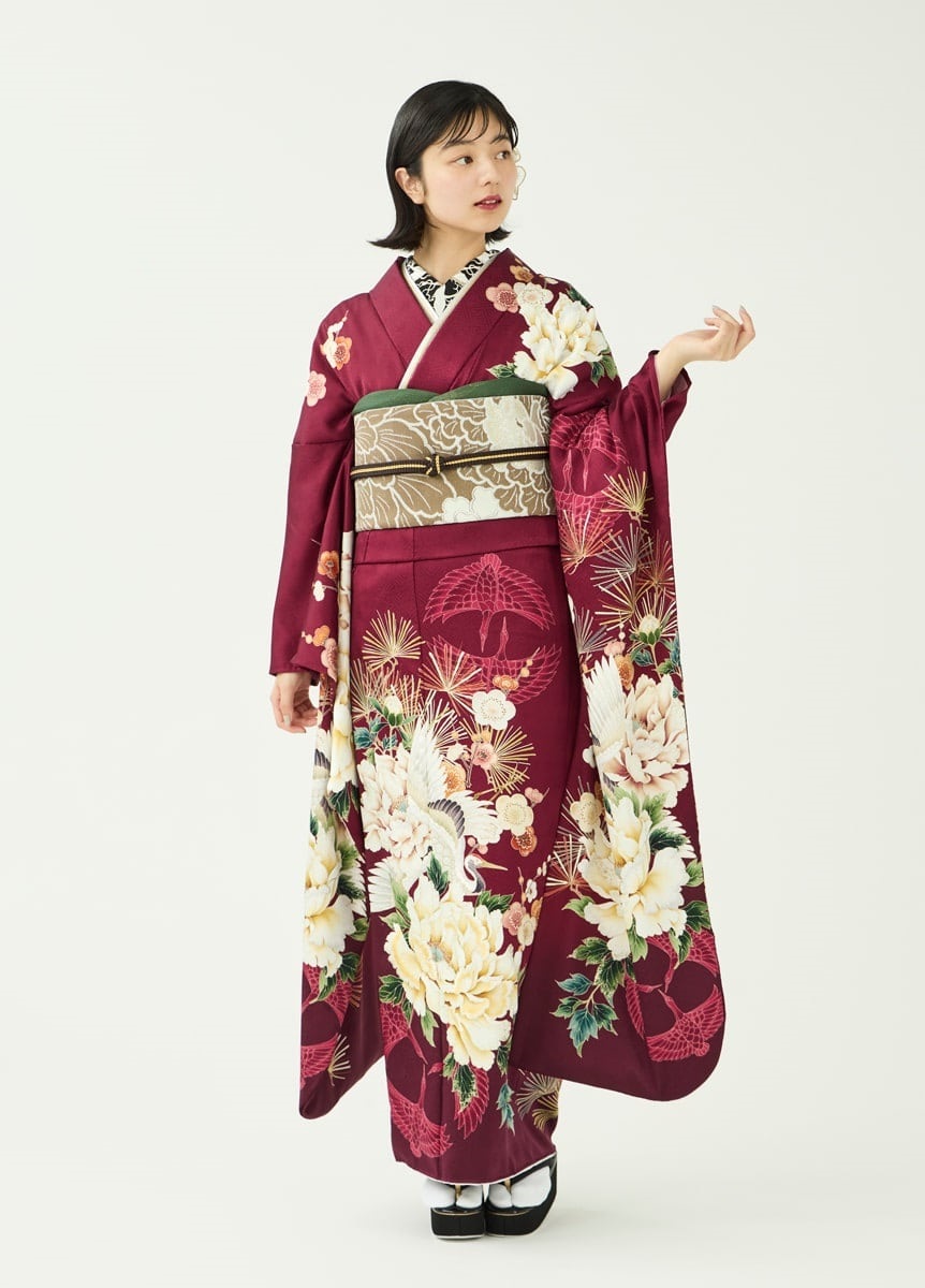 袋帯 牡丹の庭 薄茶（ご予約受注品） | 振袖 | やまとオンラインストア