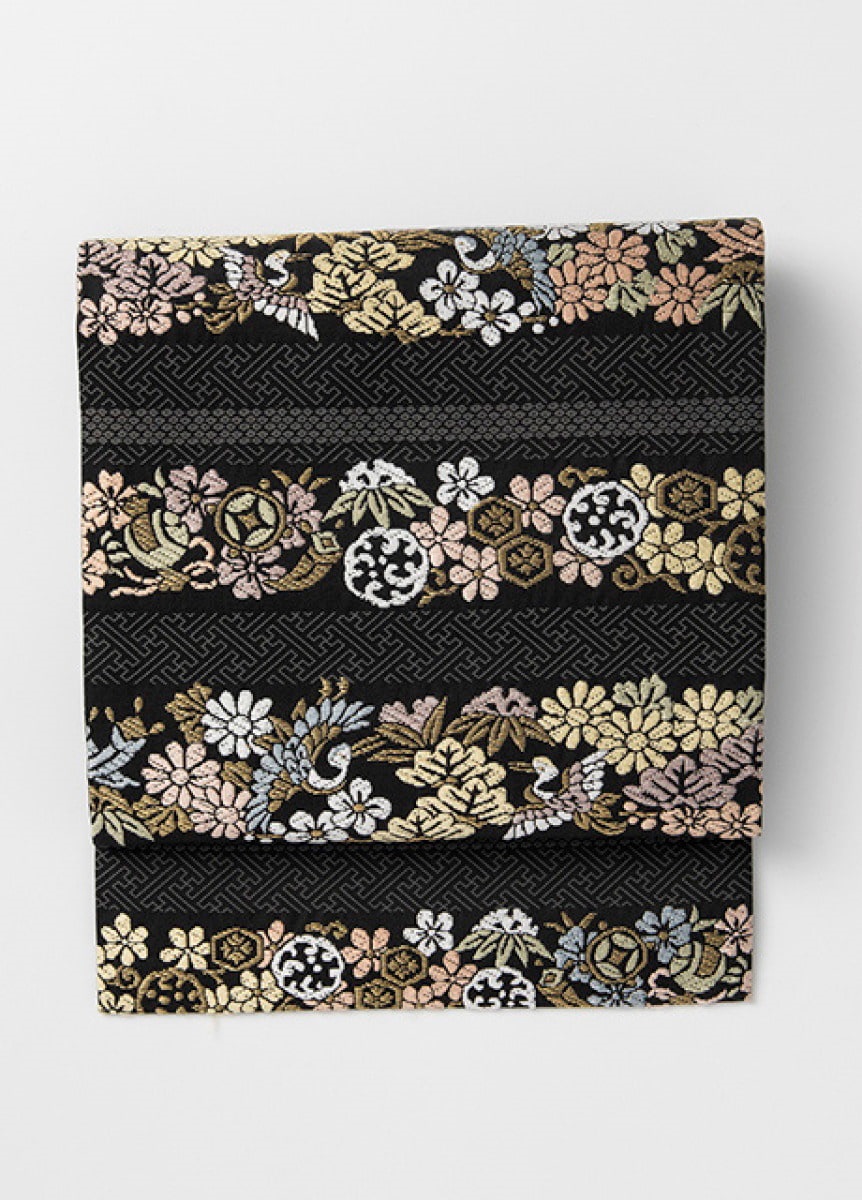 古裂 太子間道 赤地広東綿 額装 西陣 呉服屋蔵(K-LC930)