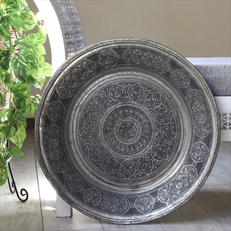 キリムスタイル / アンティーク・アナトリアの家具 銅製のトレイ・丸盆