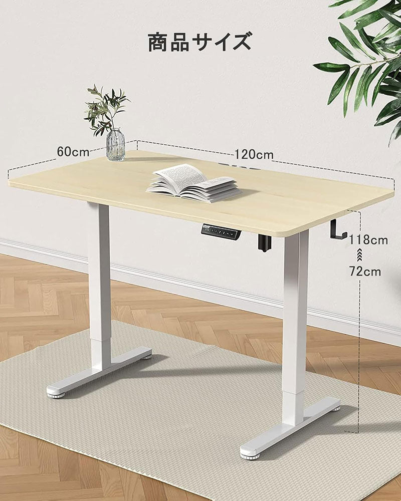 ErGear 電動昇降式 スタンディングデスク 幅120 x 奥行き60 x 高さ72