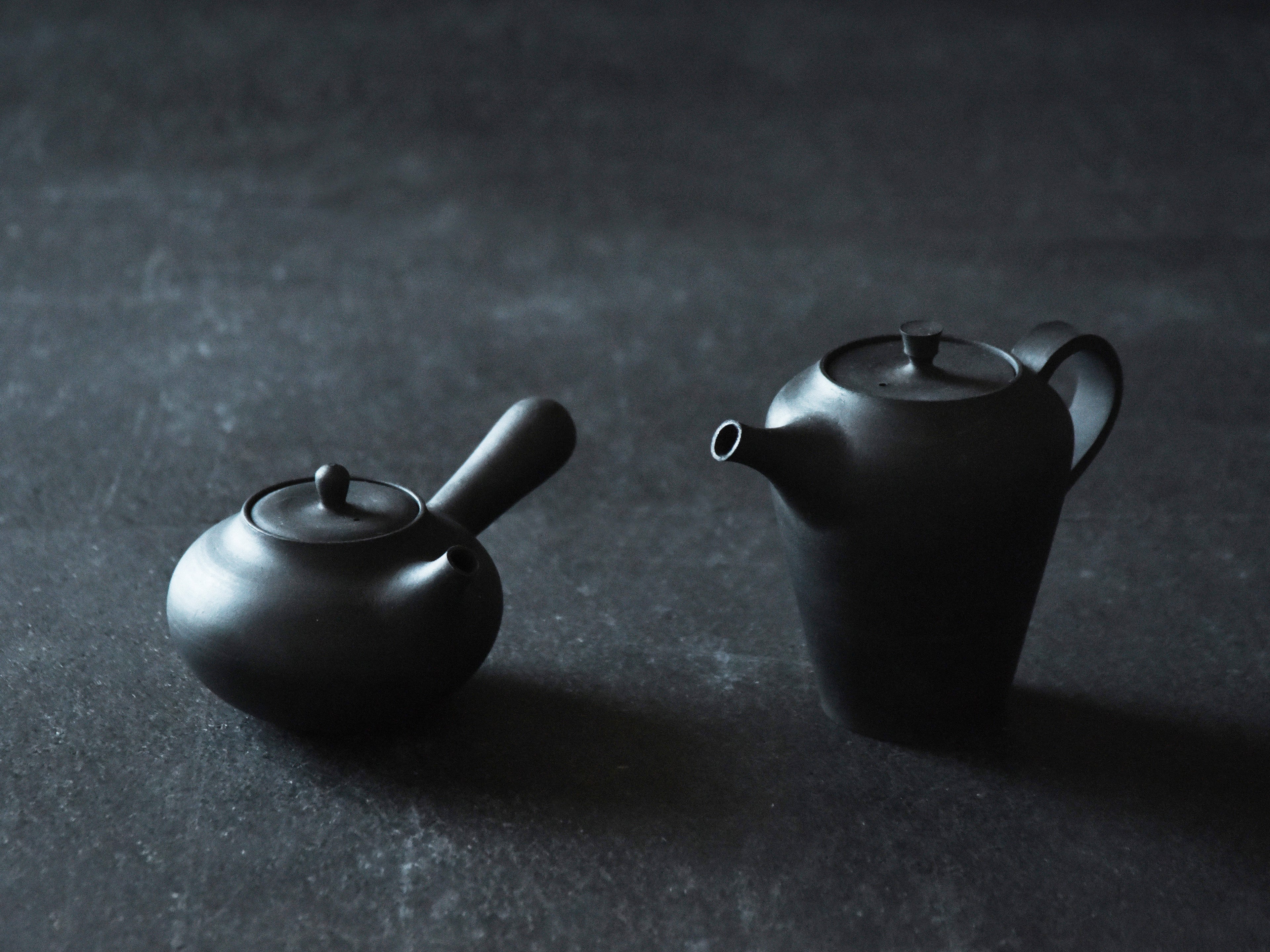 湖東焼 安南呉須 錫口茶入 [鳳凰・桐・雲気文] 【公式通販】