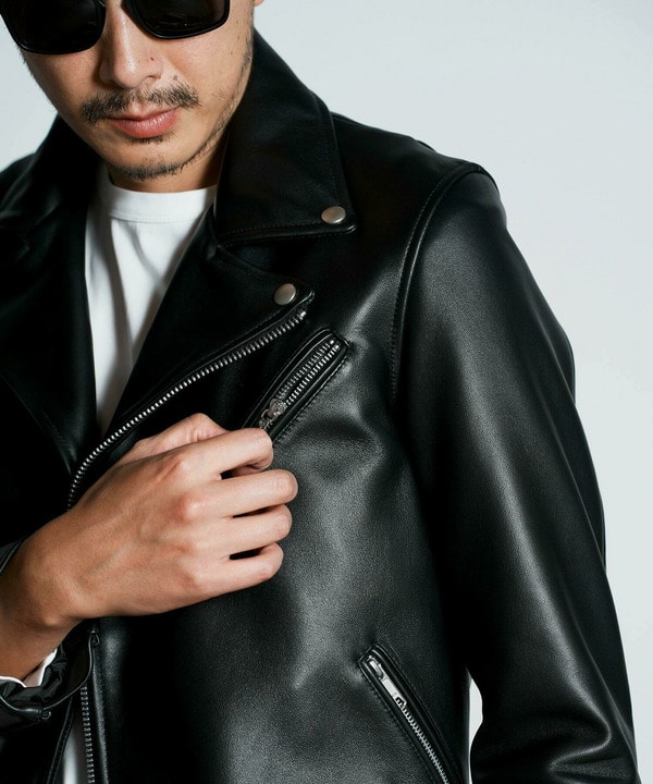 SHEEP LEATHER/シープレザー ダブルライダースジャケット｜メンズ