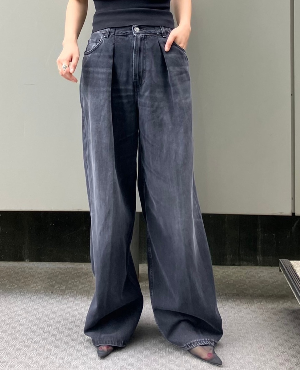 HAIKURE/ハイクル】CANDY BLUE TENCEL ASIASN FITテンセル混タック