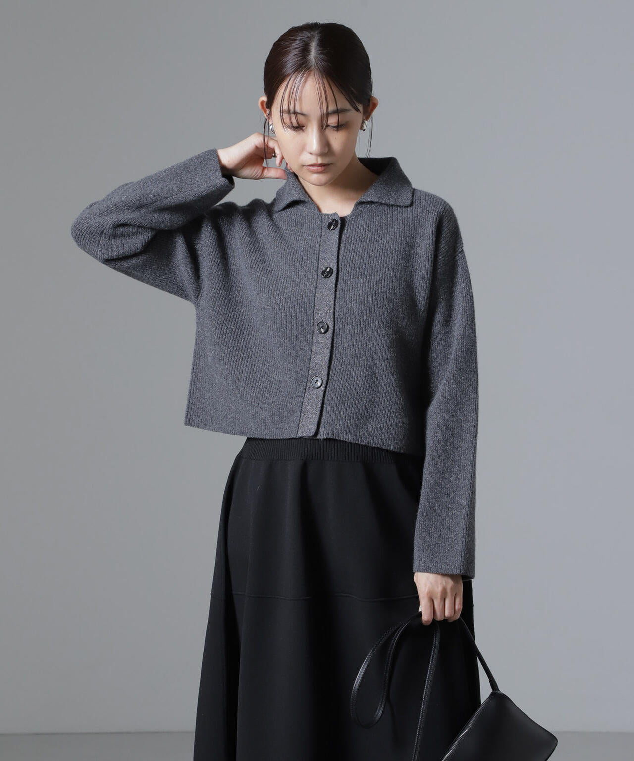 片畔 ラメ カラー カーディガン