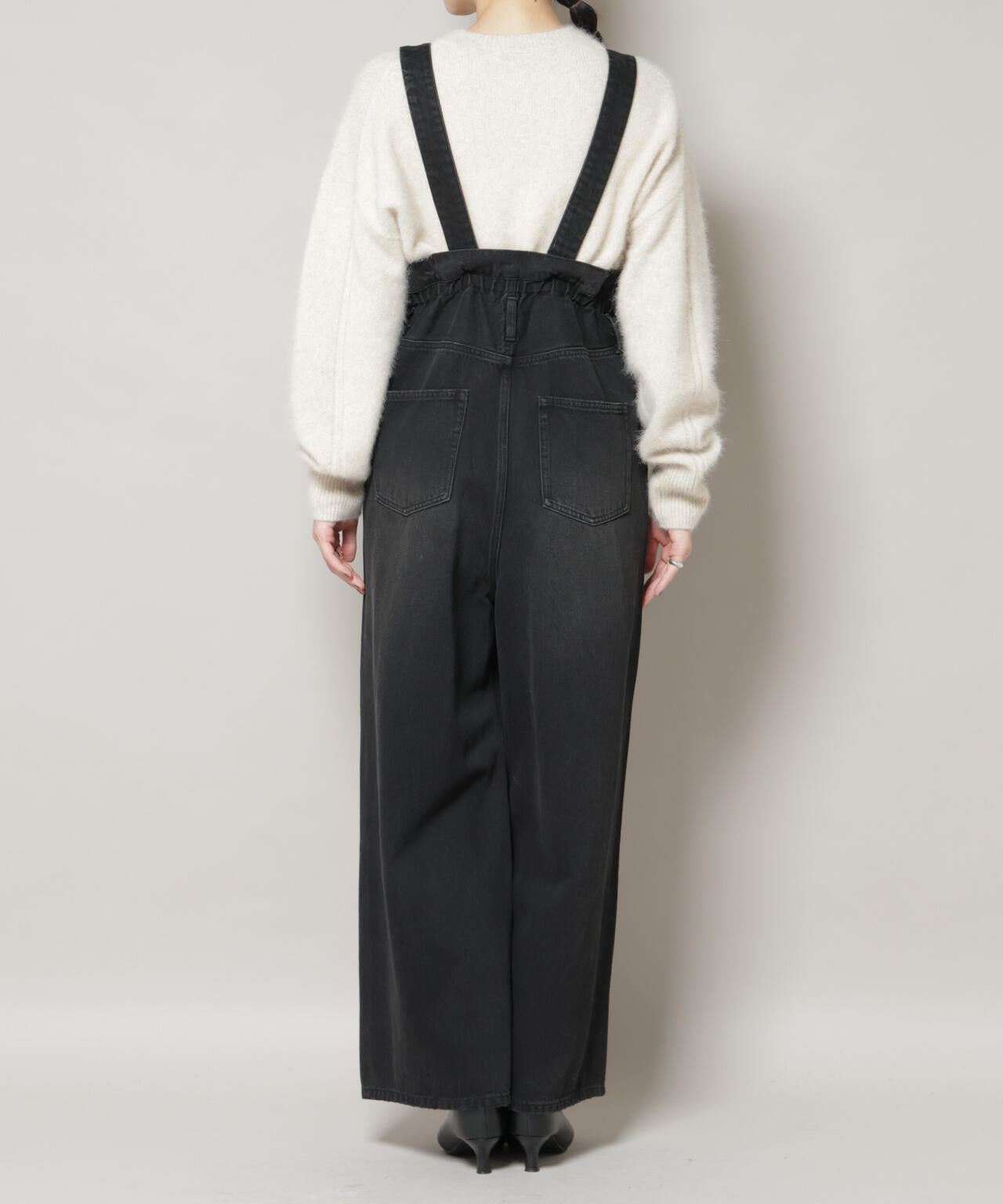 コットン ワイド サロペット