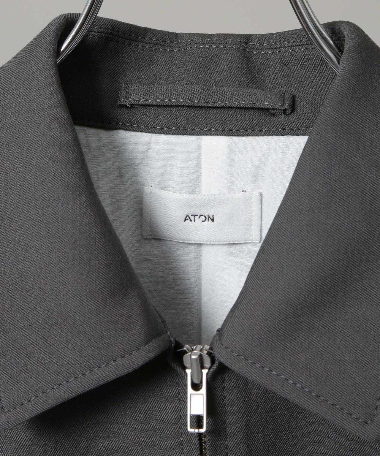 ATON/BACK SATIN HARRINGTON JACKET