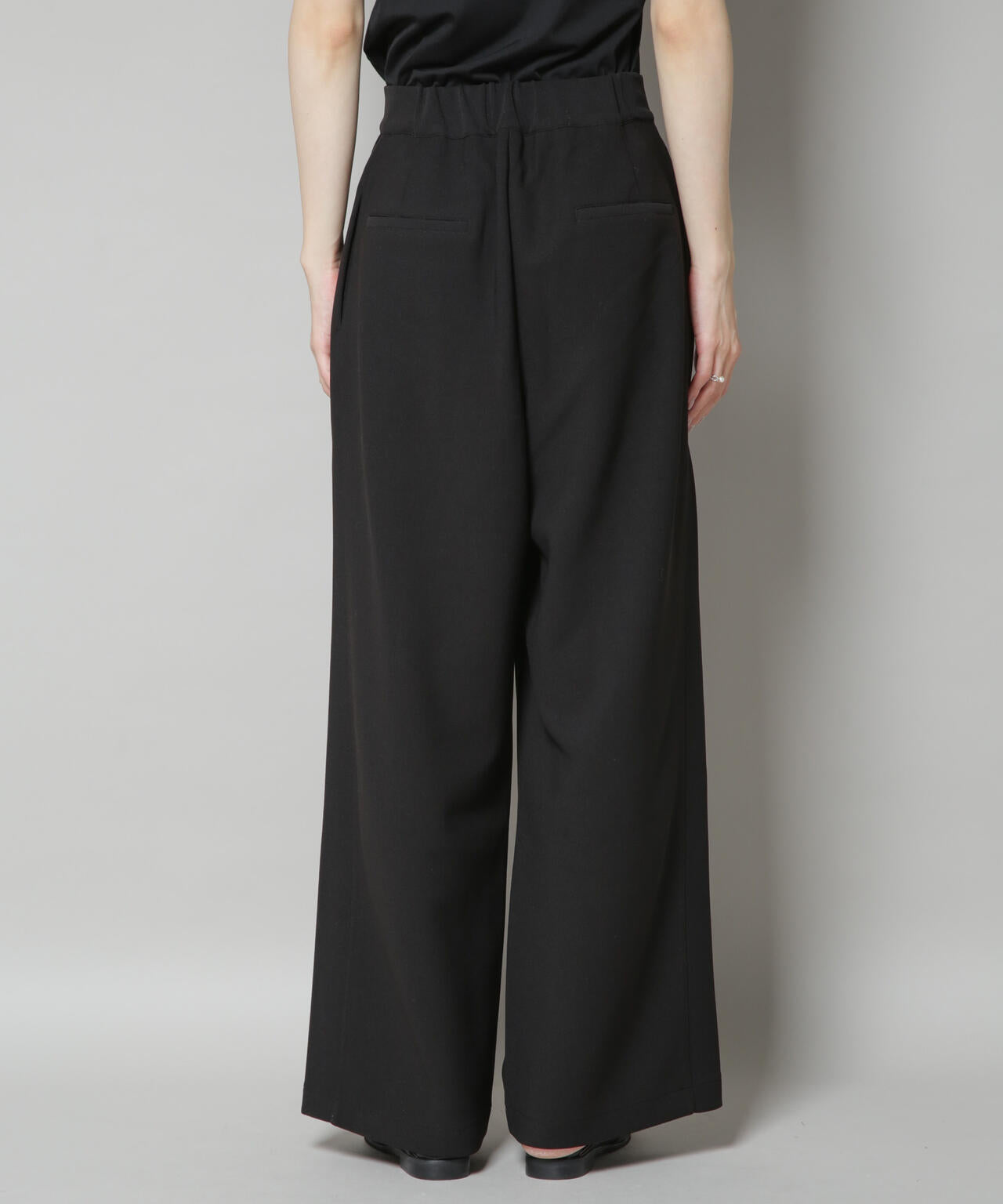 サイドタック カット ジョーゼット パンツ