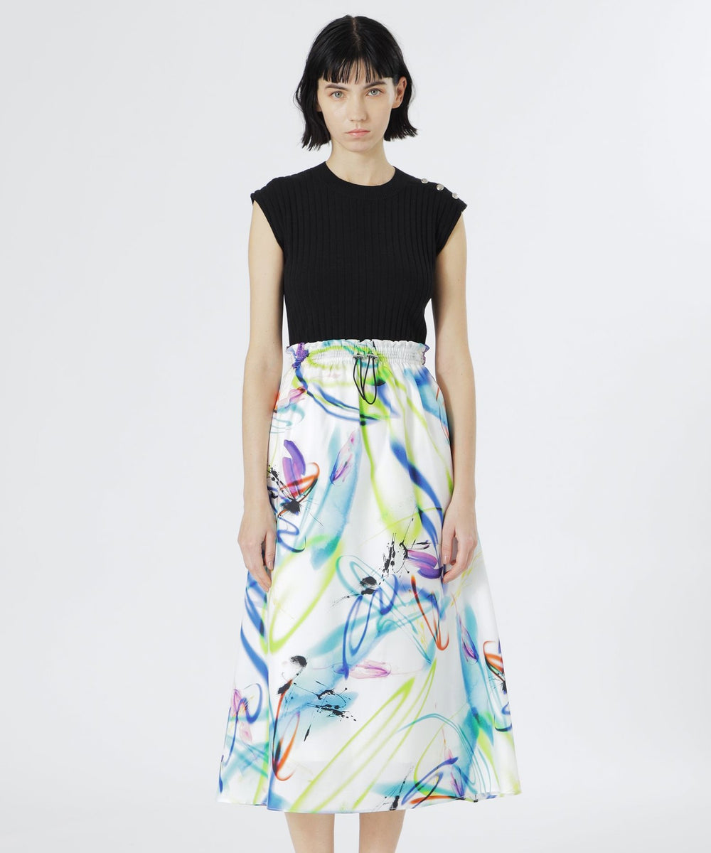 KANAKO SASAKI】コラボレーション ニットコンビネオンカラードレス