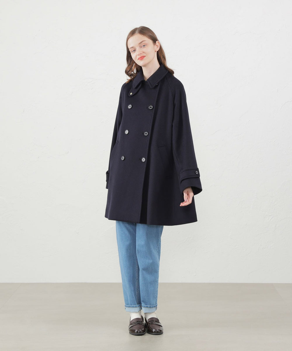 マッキントッシュフィロソフィー 黒 スプリングコート ダブル ウエスト