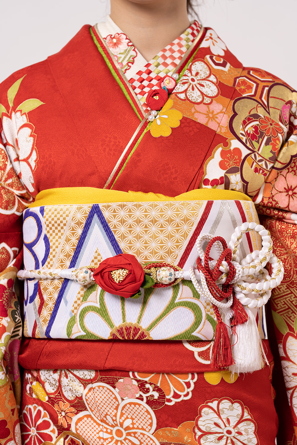 朱色古典柄 振袖【060】 – SAKURA TOKYO