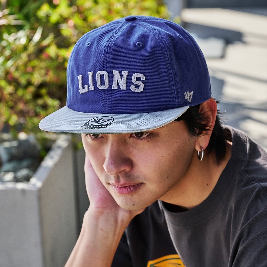 47×LIONS CAPTAIN RL Royal Script Gray: キャップ | 埼玉西武