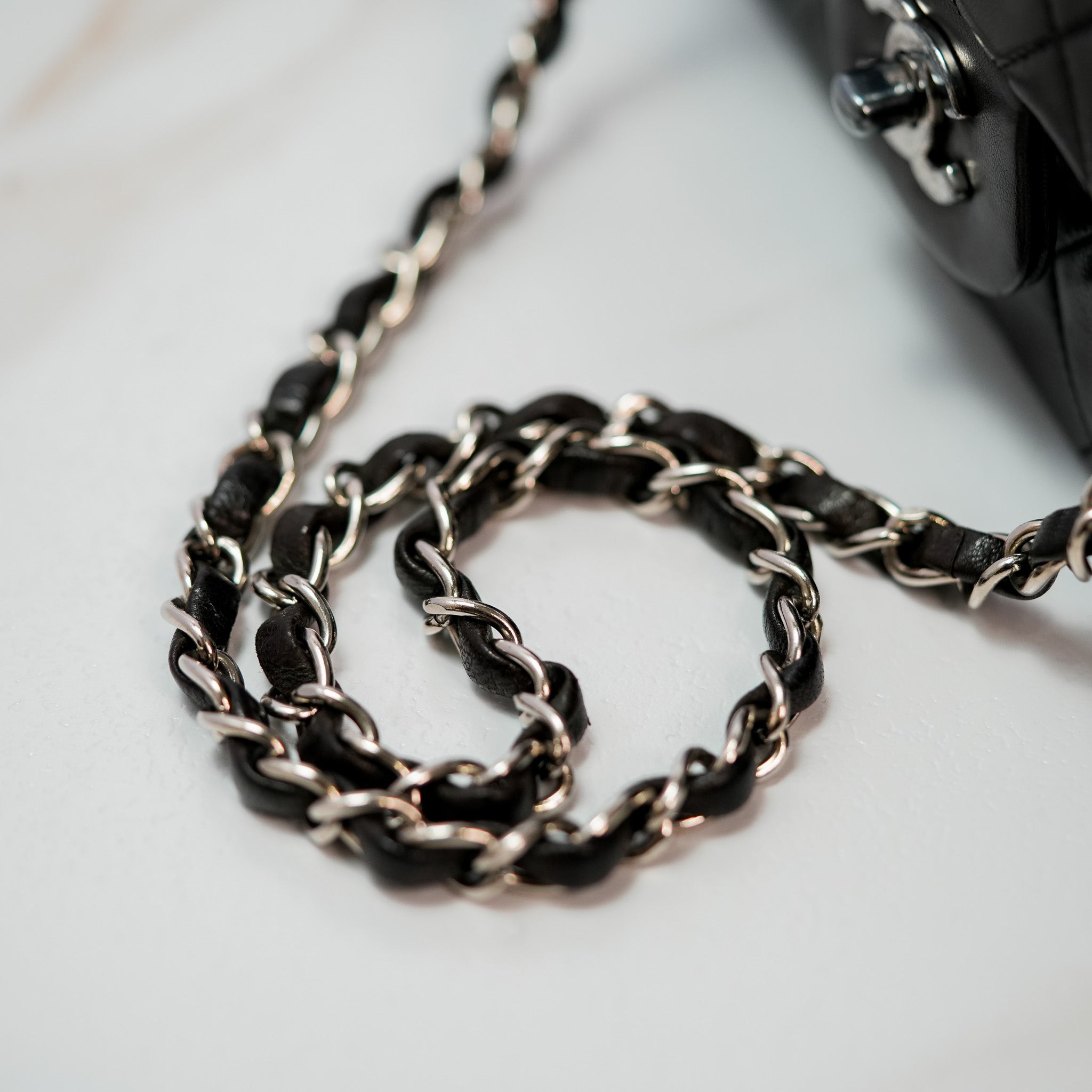 CHANEL CC Matelasse 23 Chain Shoulder Bag Leather Lambskin Double