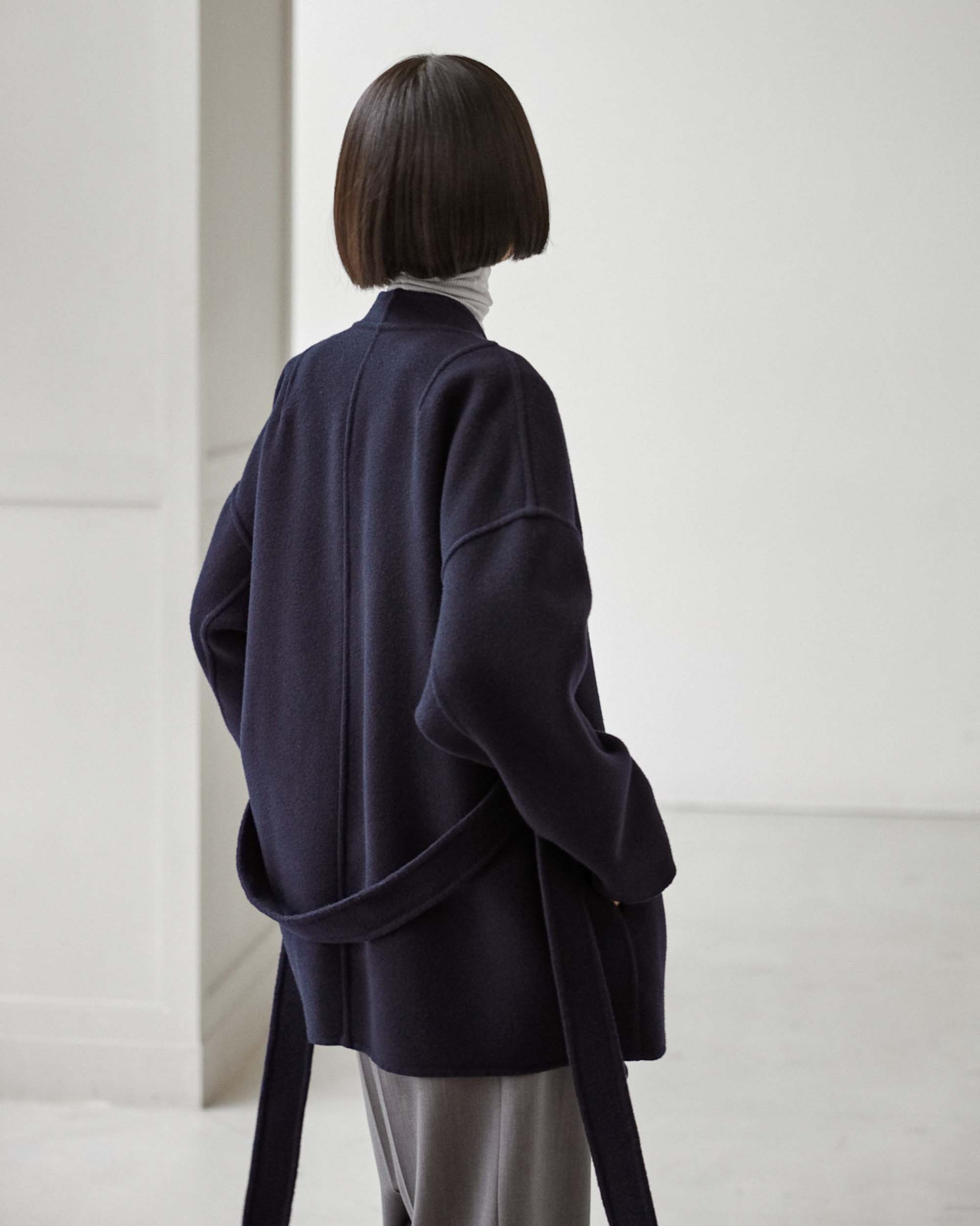 SOEJU ウールリバーミディコート