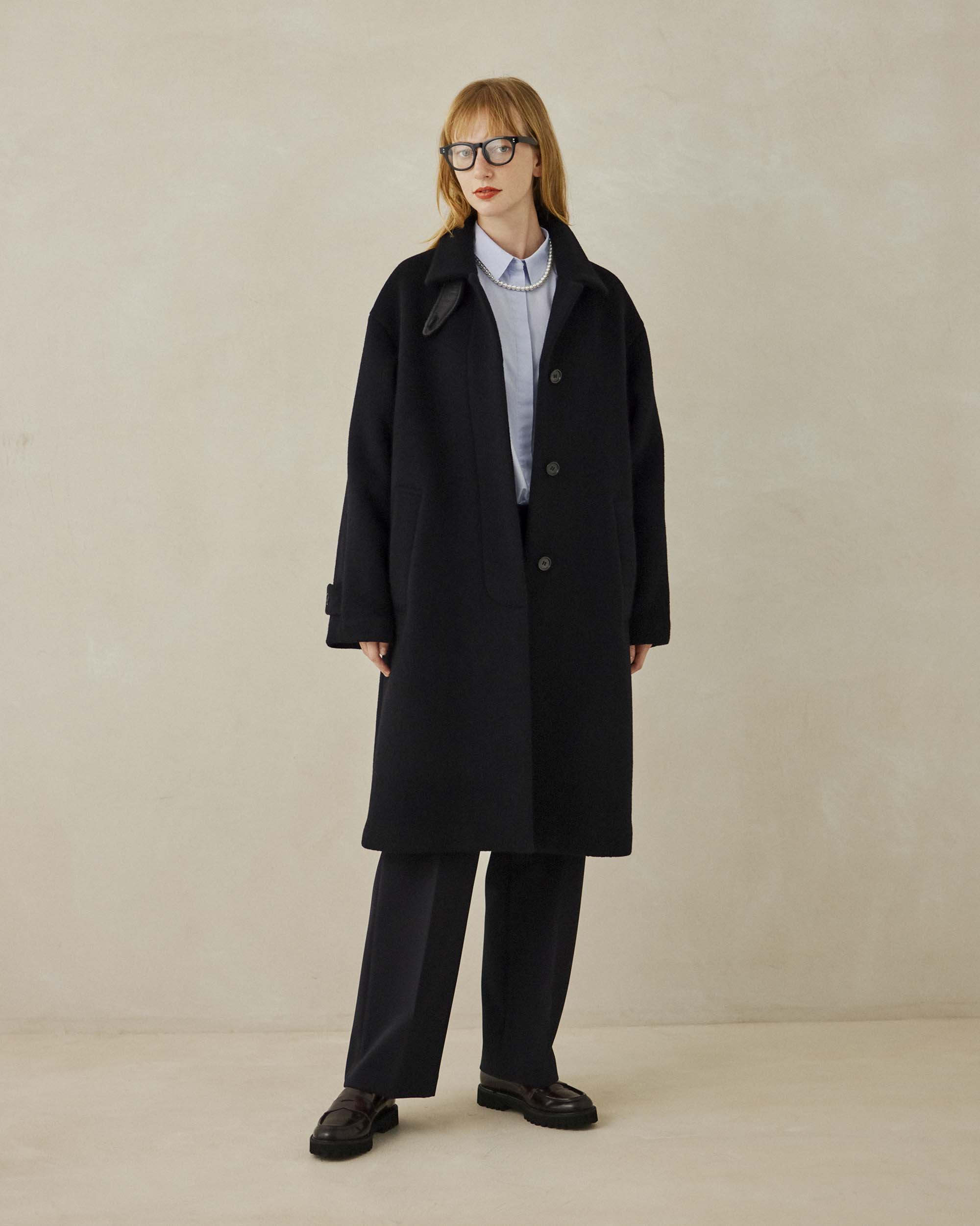 ジーロンラムステンカラーコート - SOÉJU online store｜上質な大人の