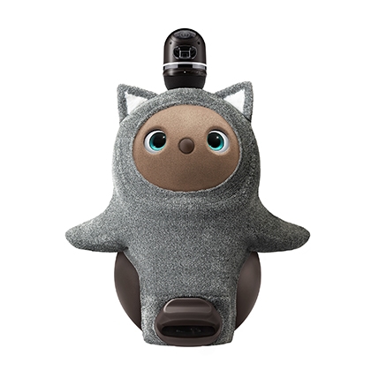 新品》LOVOT べースウェアねこみみベロア 三毛猫 グレー＆ベージュ