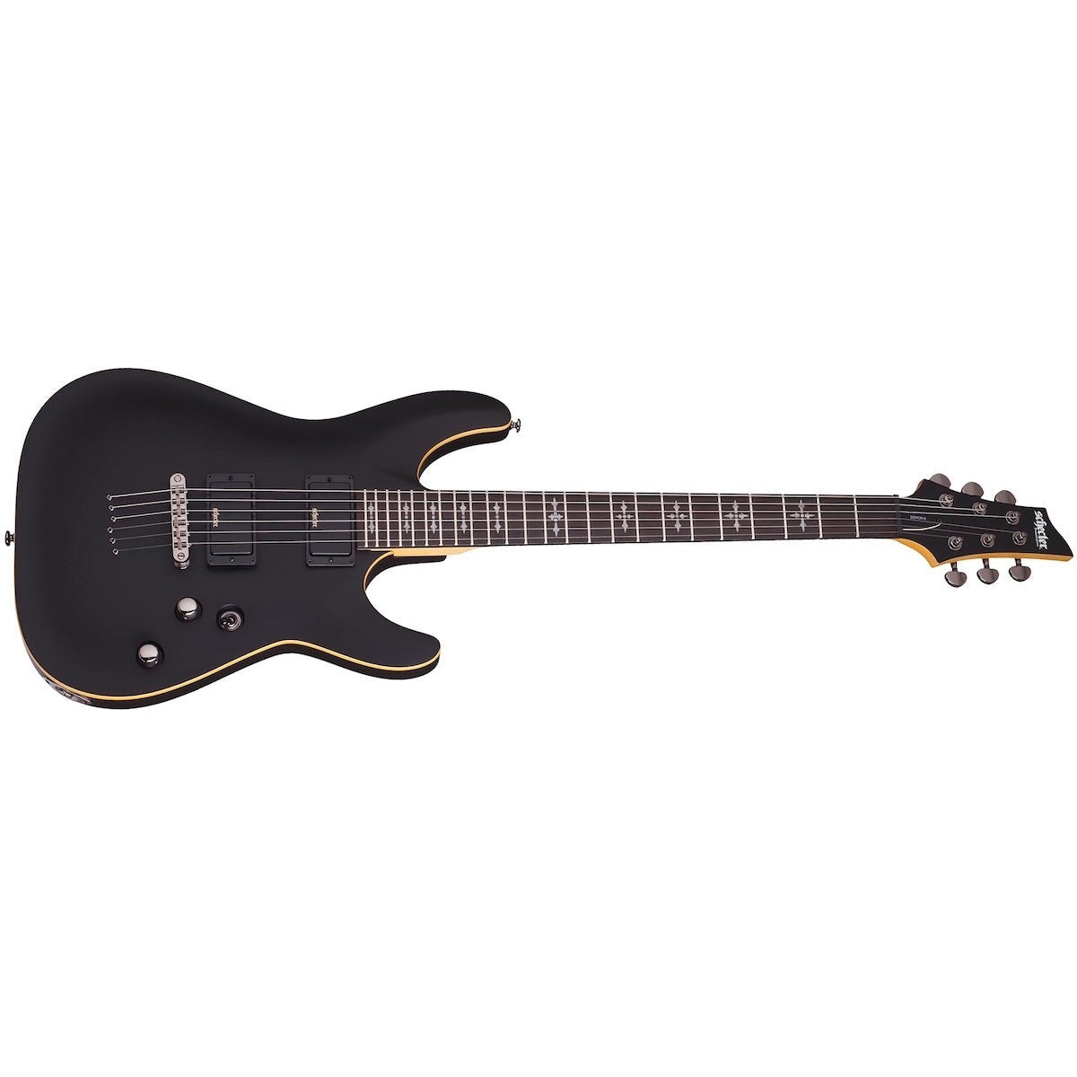 Schecter - Demon-6 Aged Black Satin 3660 – Steve's Music Store