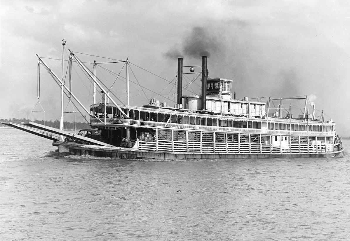 1915年製 STEAMBOAT WAVE BACK Steamboat Excursions on the Hudson
