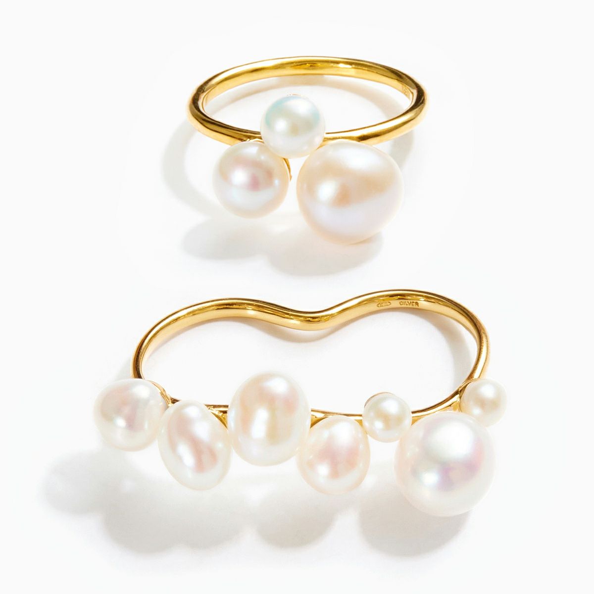 STELLAR HOLLYWOOD パール×シルバークレッセントムーンブローチ