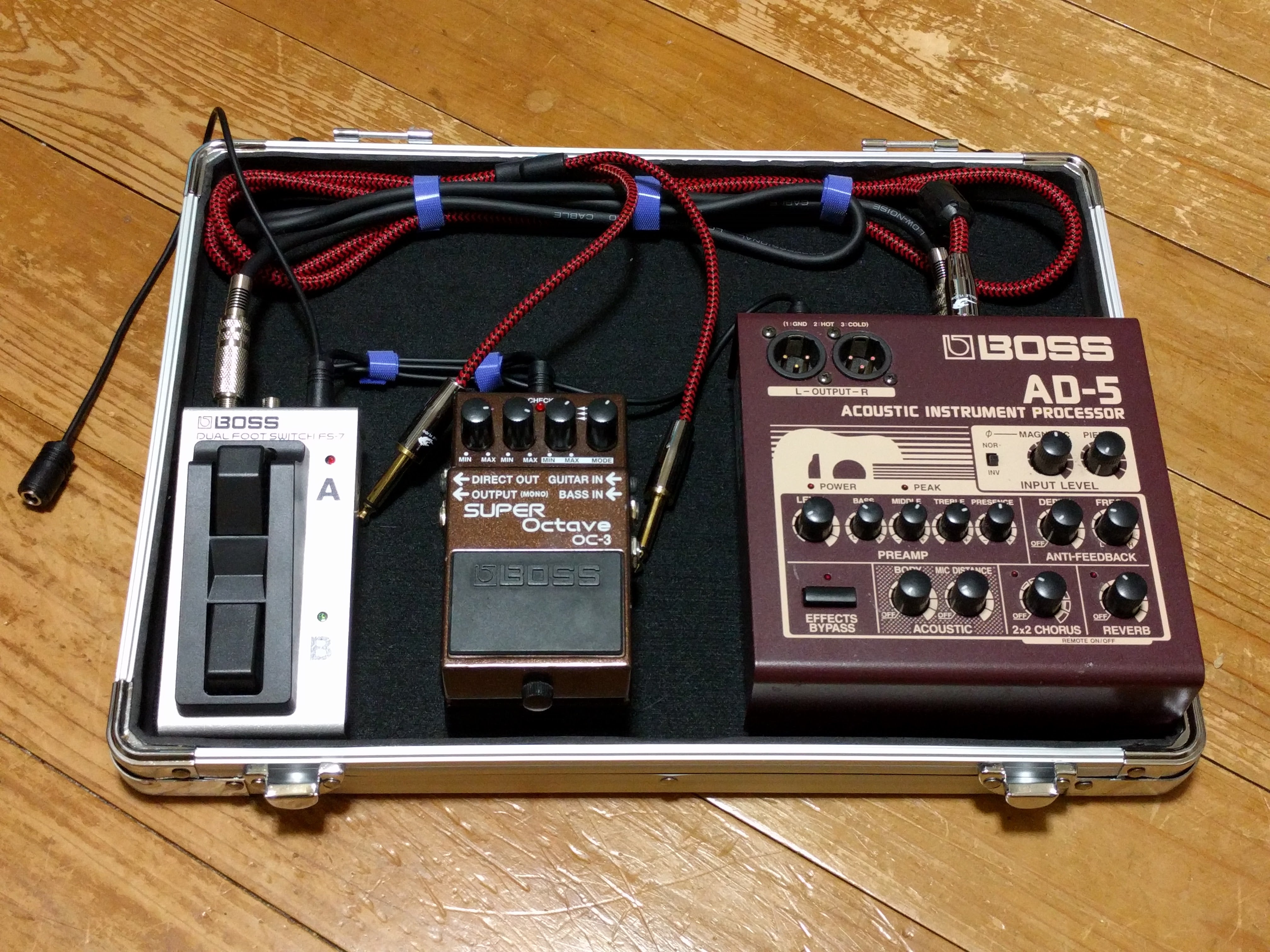 BOSS AD-5とFenderケーブル BOSS AD-5とFenderケーブル BOSS AD-5と