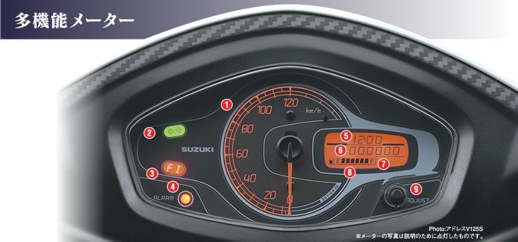 アドレスv125sメーター アドレスv125s メーター