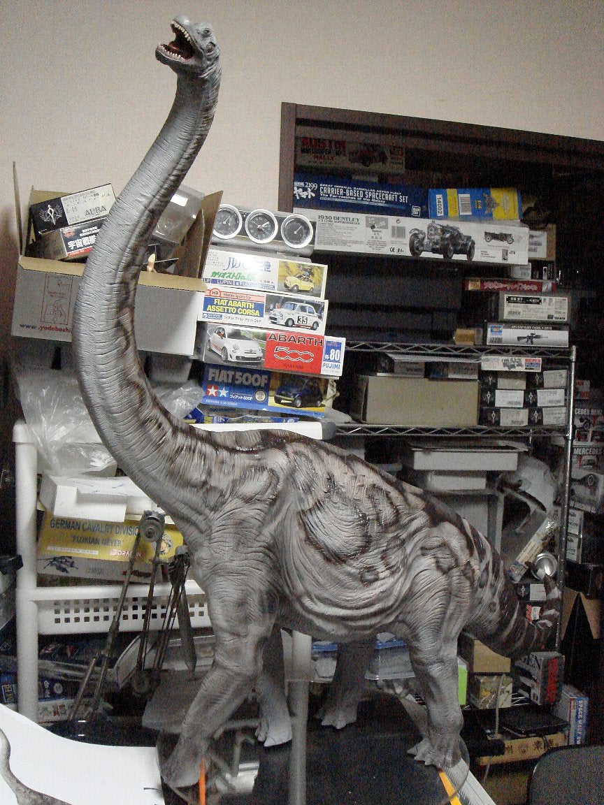 海洋堂1/20☆ブラキオサウルス/ソフビキット/完成品/村松しのぶ/レトロ