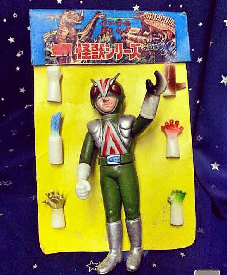 値下げ 在庫最後 仮面ライダー ソフビ ライダーマン 無版権 ピンク