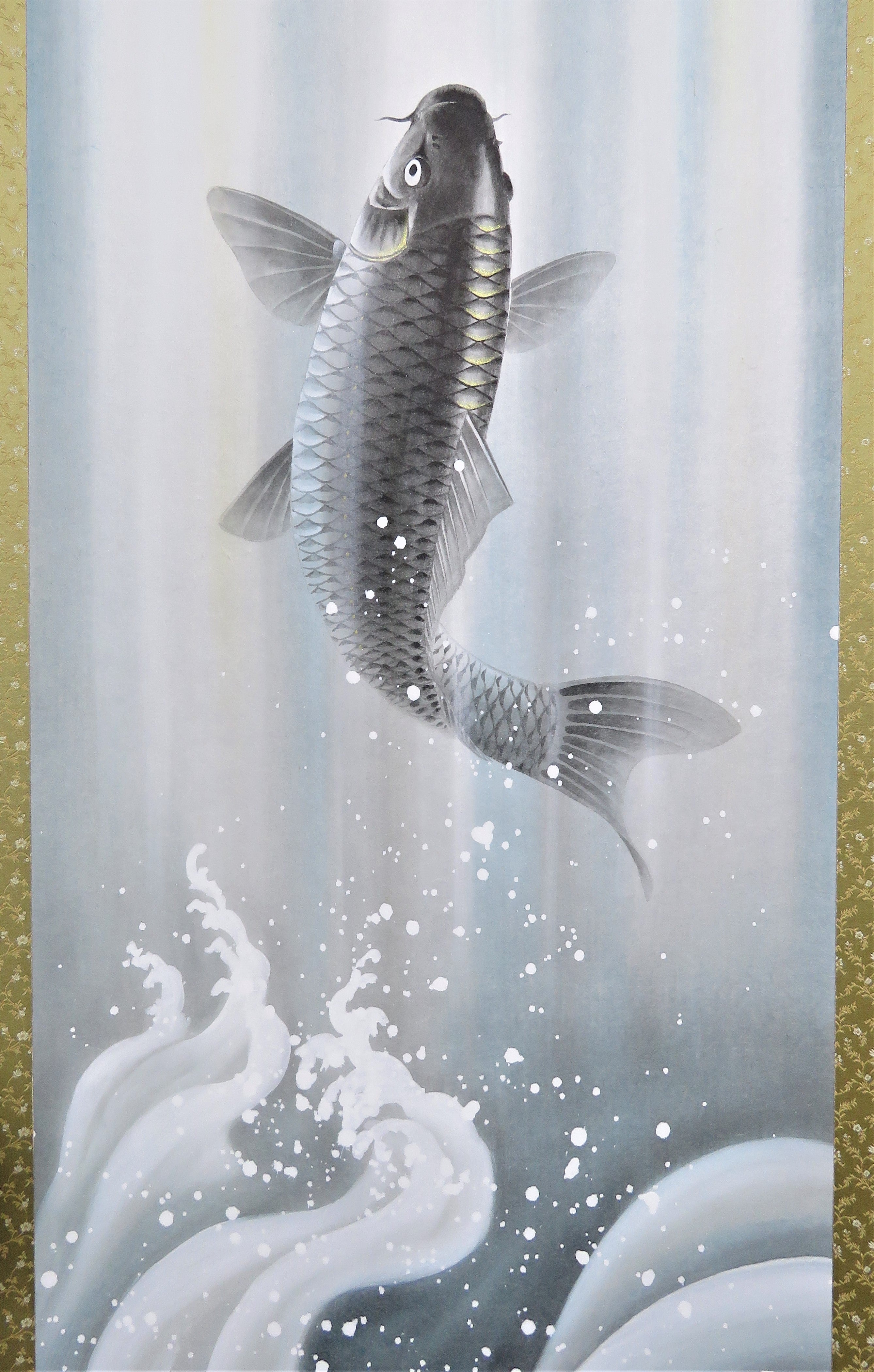 骨董 掛け軸 「鯉」江戸期頃 骨董掛け軸「鯉」江戸期頃