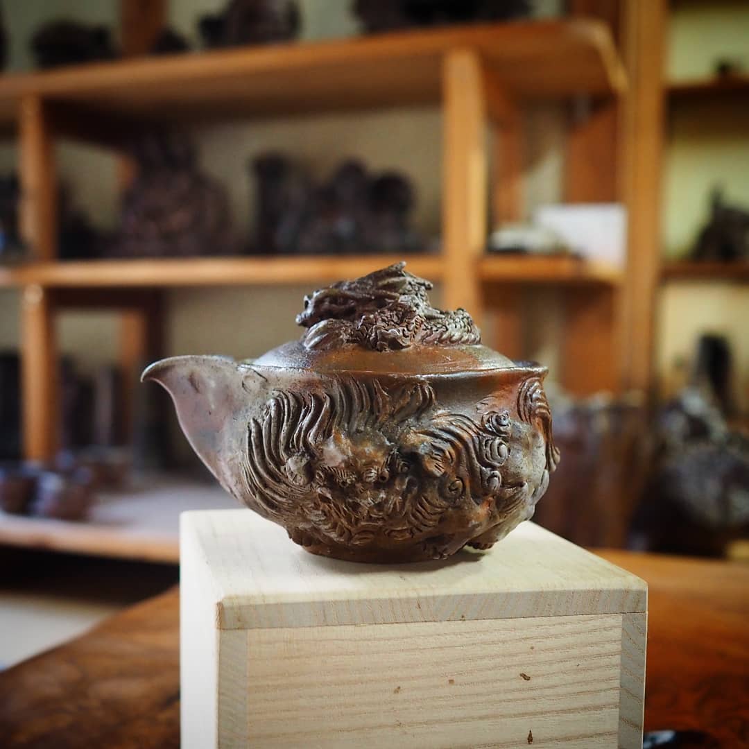 備前焼 宝瓶 招福 昇り龍 b備前焼ショッピングサイト / 宝瓶・煎茶器