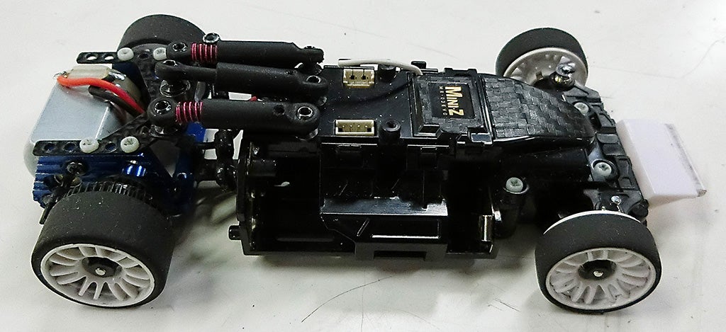 ミニッツ mr-03ve 青モーター ジャイロ オイルダンパー FRP Tバー