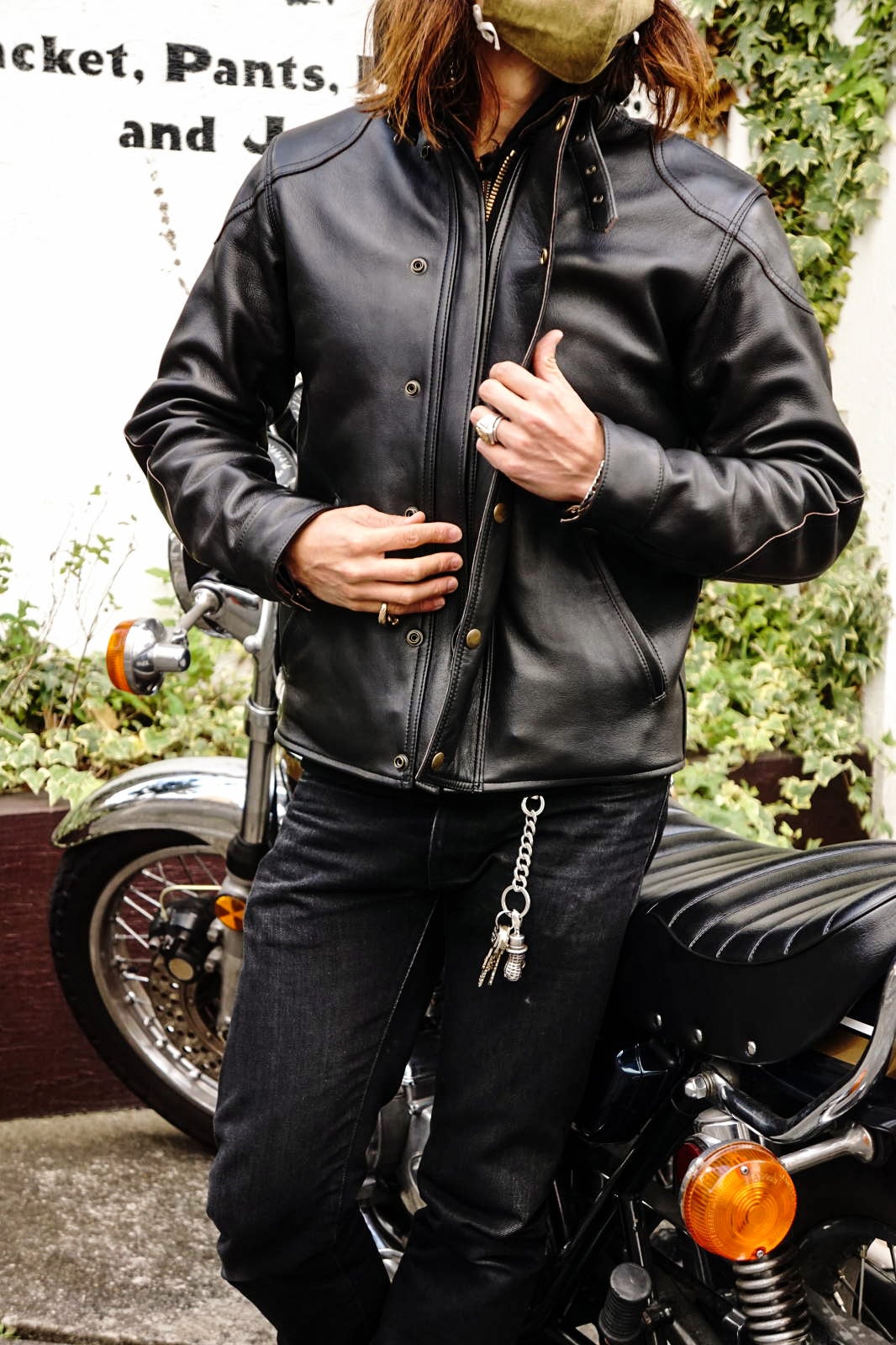 アディクトクローズ レザーシングルライダースジャケット Addict