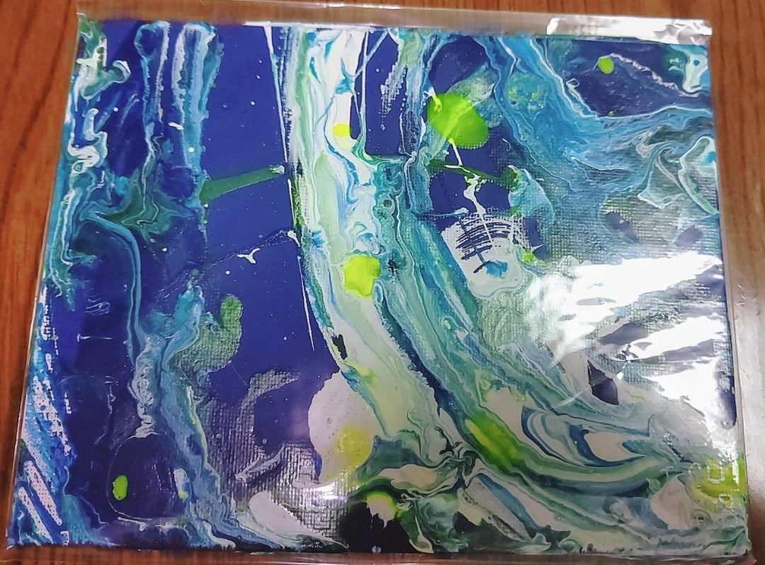 吉良久美子サイン入り原画エネルギーを感じるアート 吉良久美子サイン