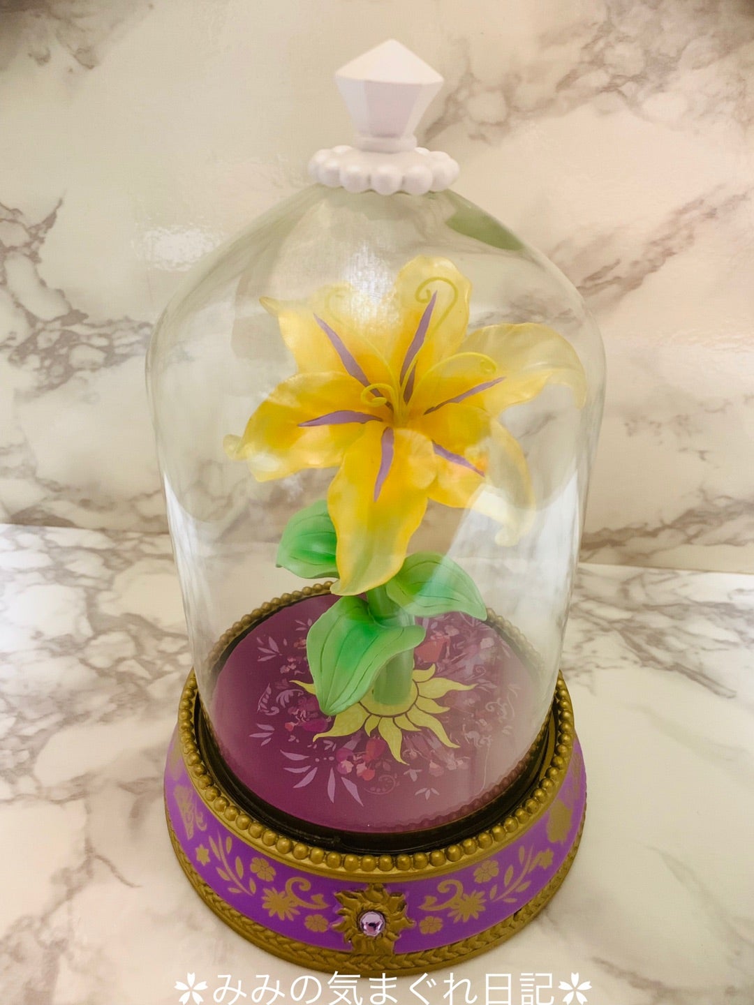 塔の上のラプンツェル 魔法の花 LEDランプ ガラスドーム 塔の上の