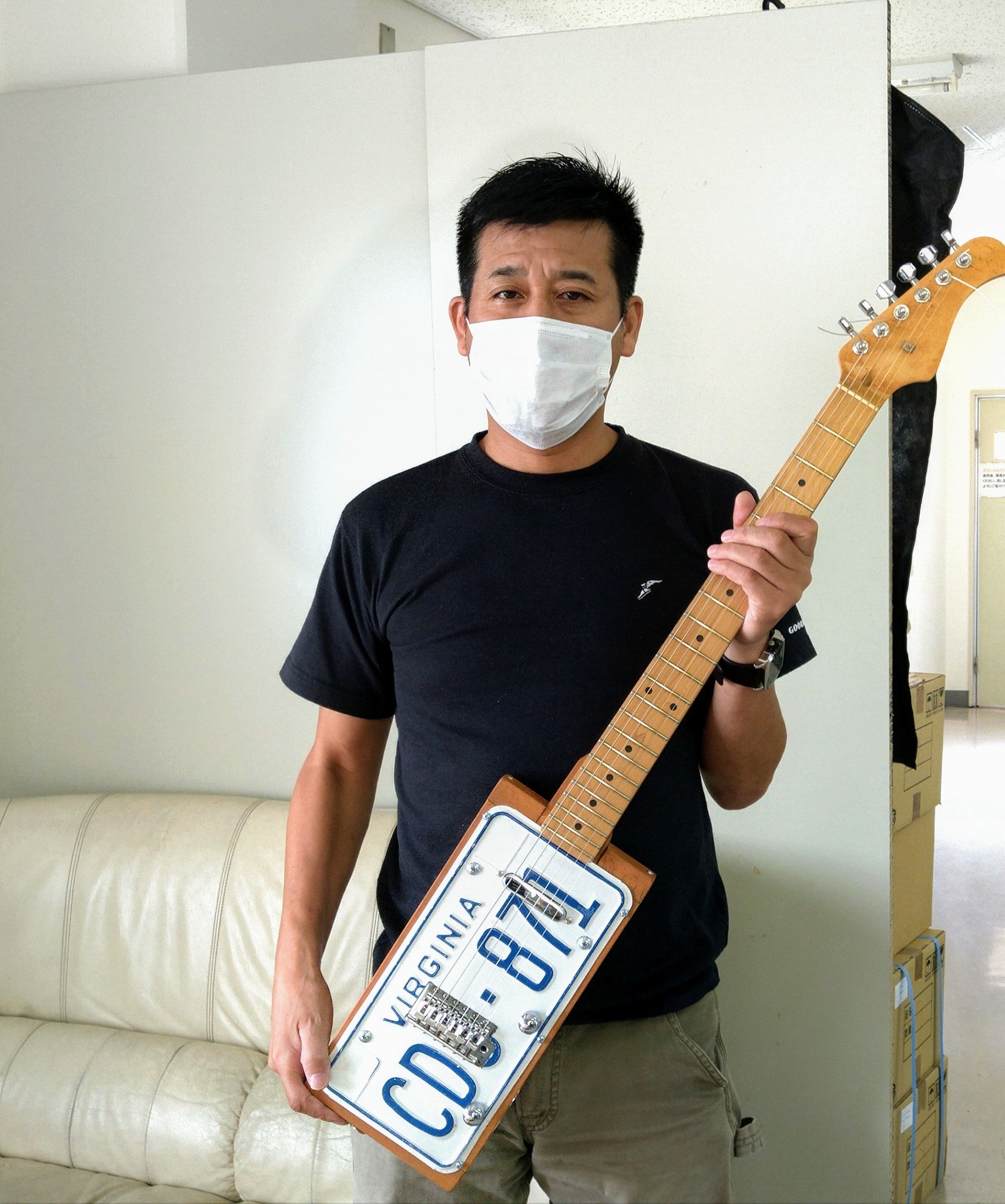 ナンバープレートギター 自作ギター ナンバープレートギター 自作