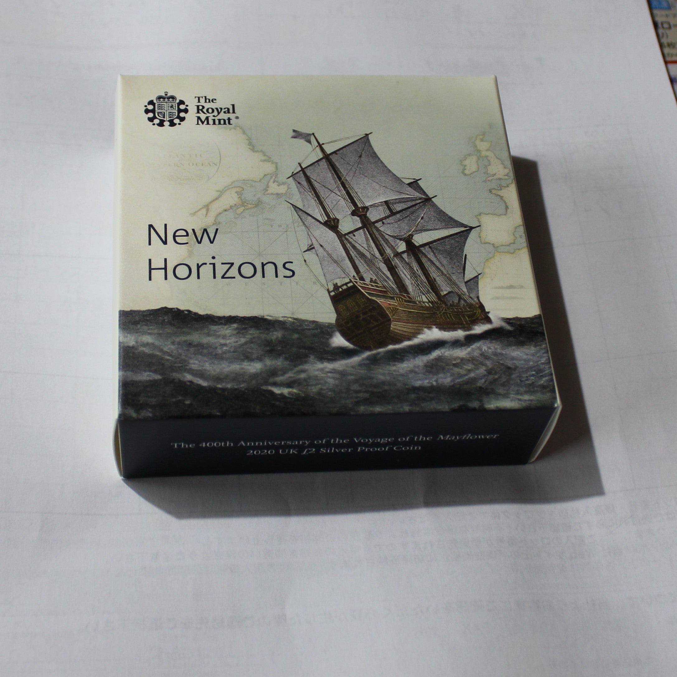 イギリス 2ポンド銀貨（ピエフォー）メイフラワー号出航400周年記念