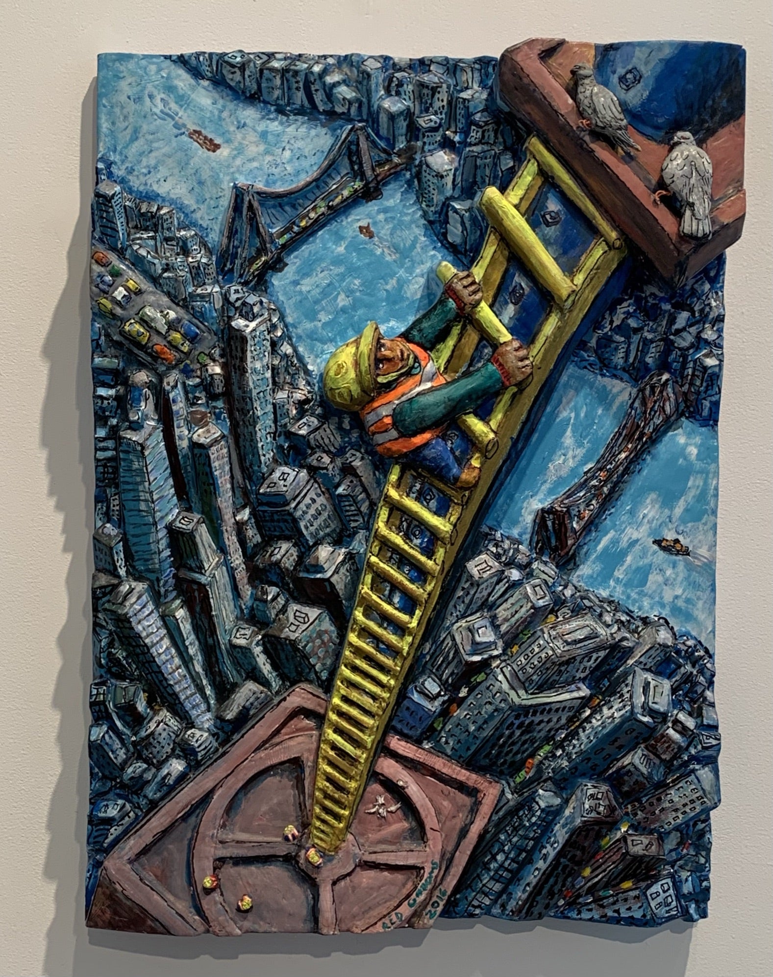 NY ニューヨーク アーティスト作品 アルベロベロ風 切り絵 【公式通販】