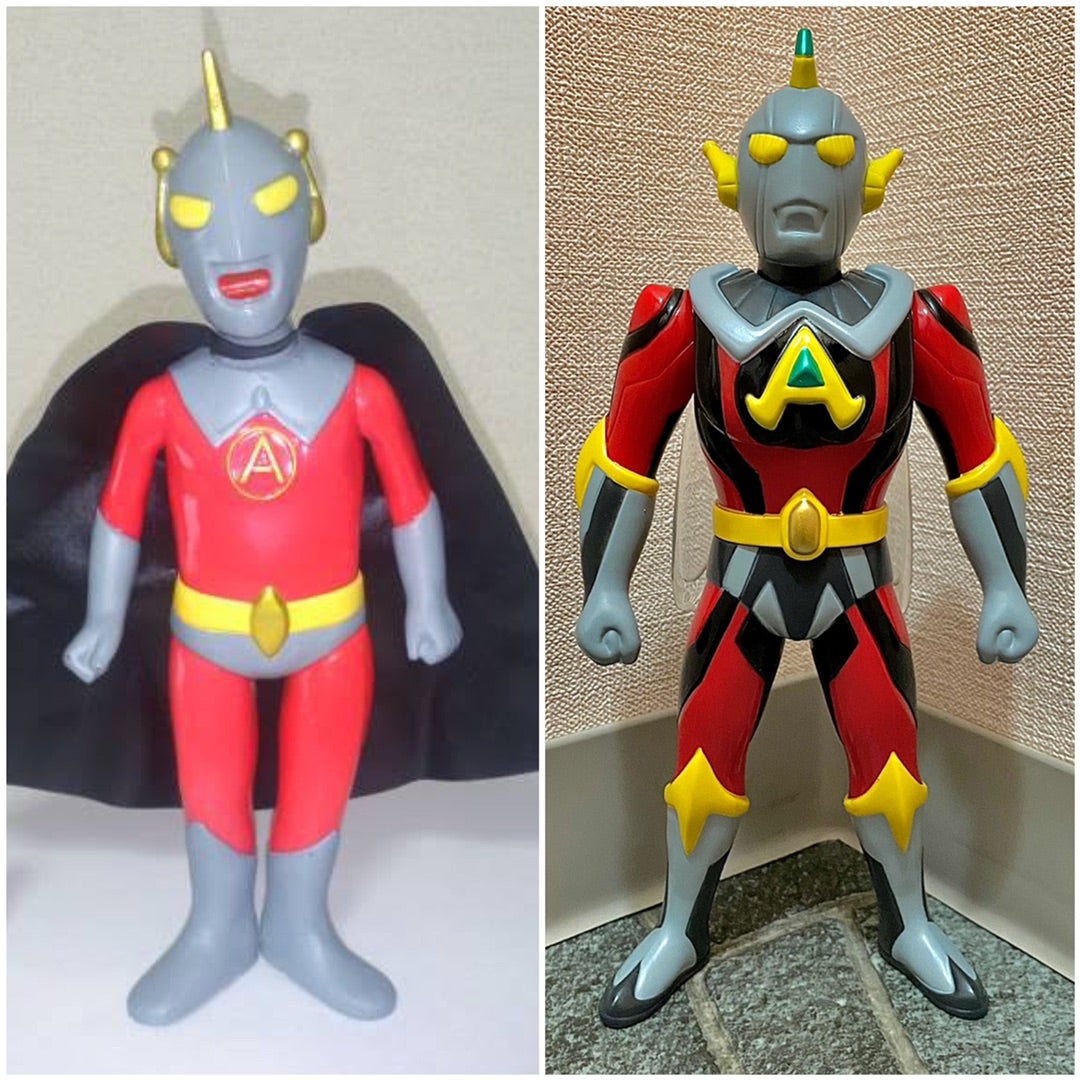 貴重】マルサン ウルトラエース ソフビ 復刻版 怪獣新聞 貴重