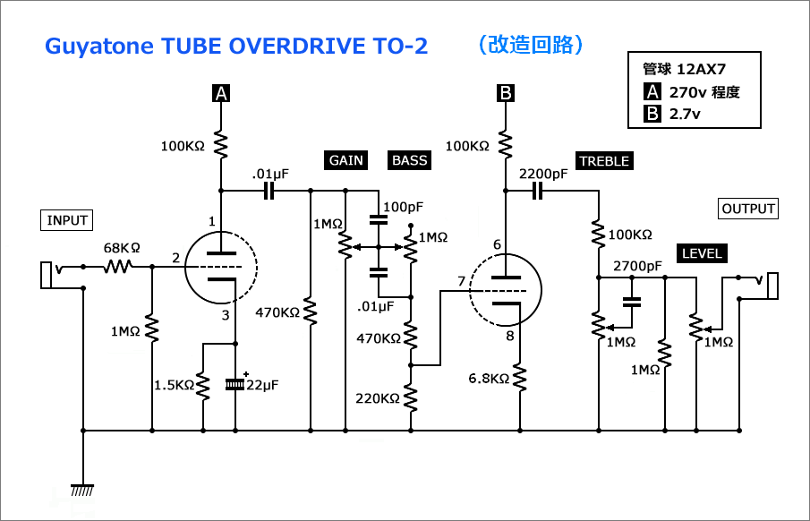 ギター Guyatone TO-2 Tube Overdrive GUYATONE TO-2 80年代グヤトーン