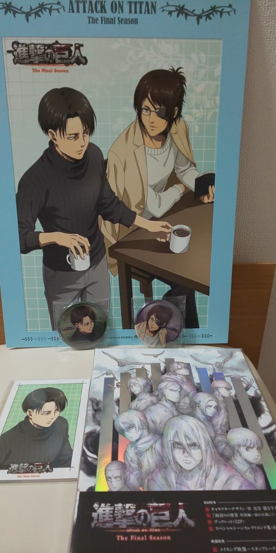 進撃の巨人 アニメイト 初回Blu-ray特典 リヴァイ ハンジ アートボード