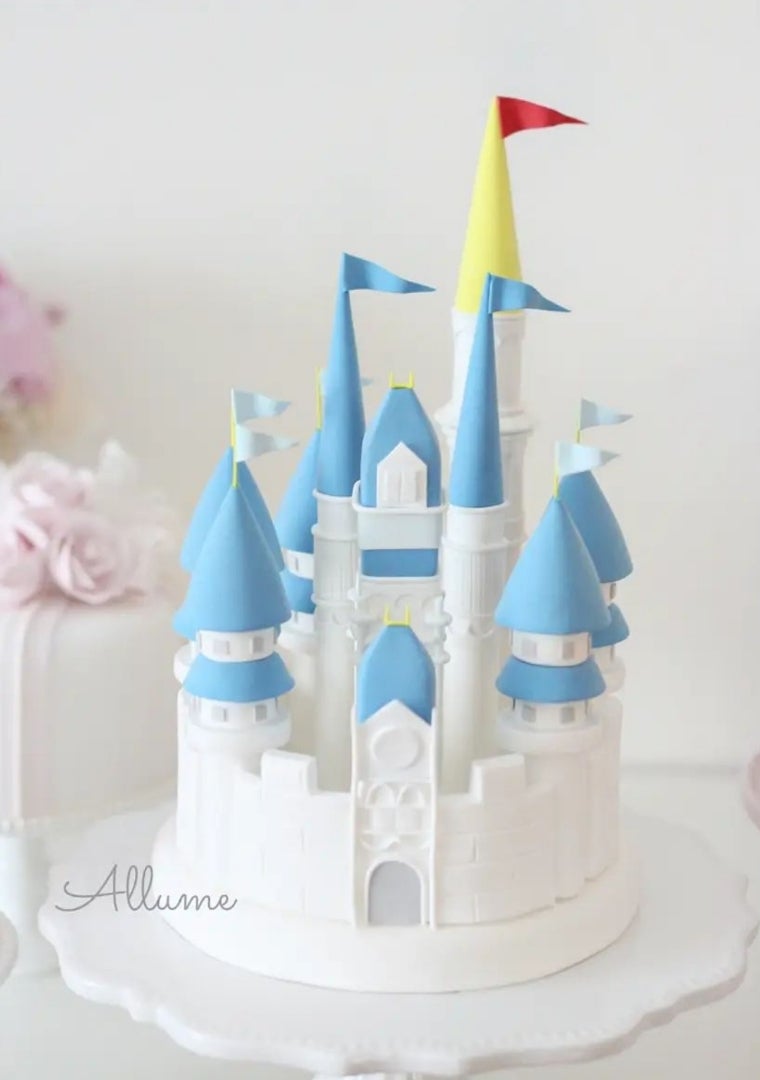 ウェディングケーキトッパー シンデレラ城 クレイケーキ 結婚式 ディズニー