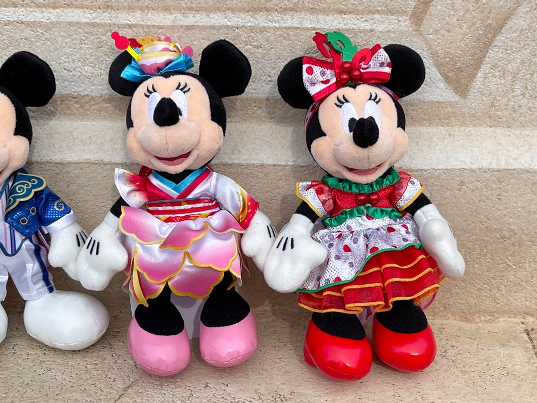 ディズニー ミニー ハート ピンク ブラック スクバ ぬいぐるみバッジ