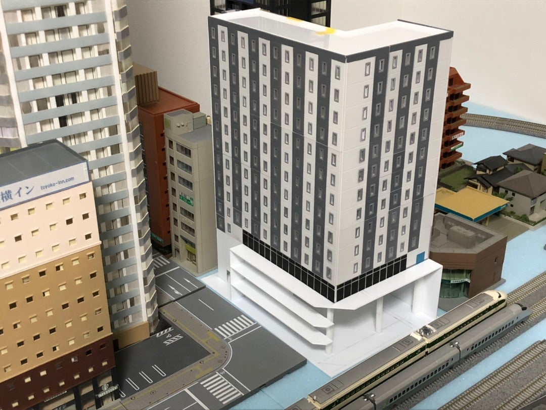 Nゲージ 自作ストラクチャー 超高層マンション タワマン ジオラマ N
