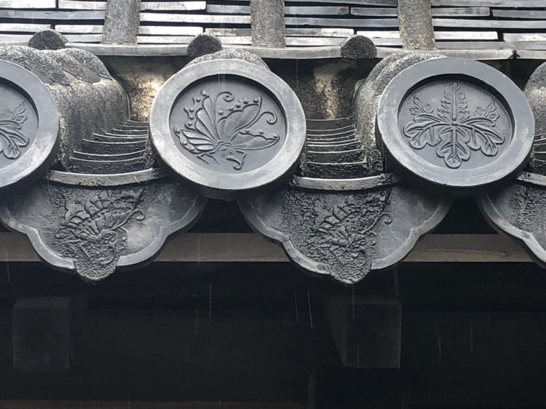 世界遺産/国宝姫路城大天守閣】「幻の瓦」池田家 揚羽蝶の紋 付属品