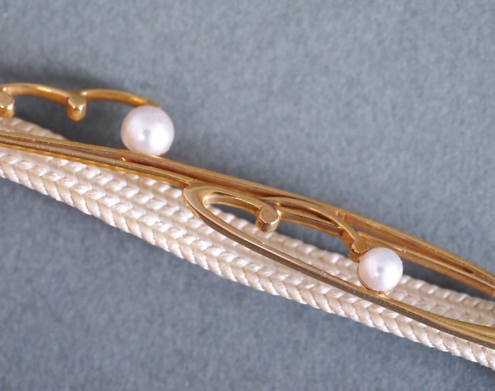 御木本(ミキモト) K15帯留 サンゴ•パール