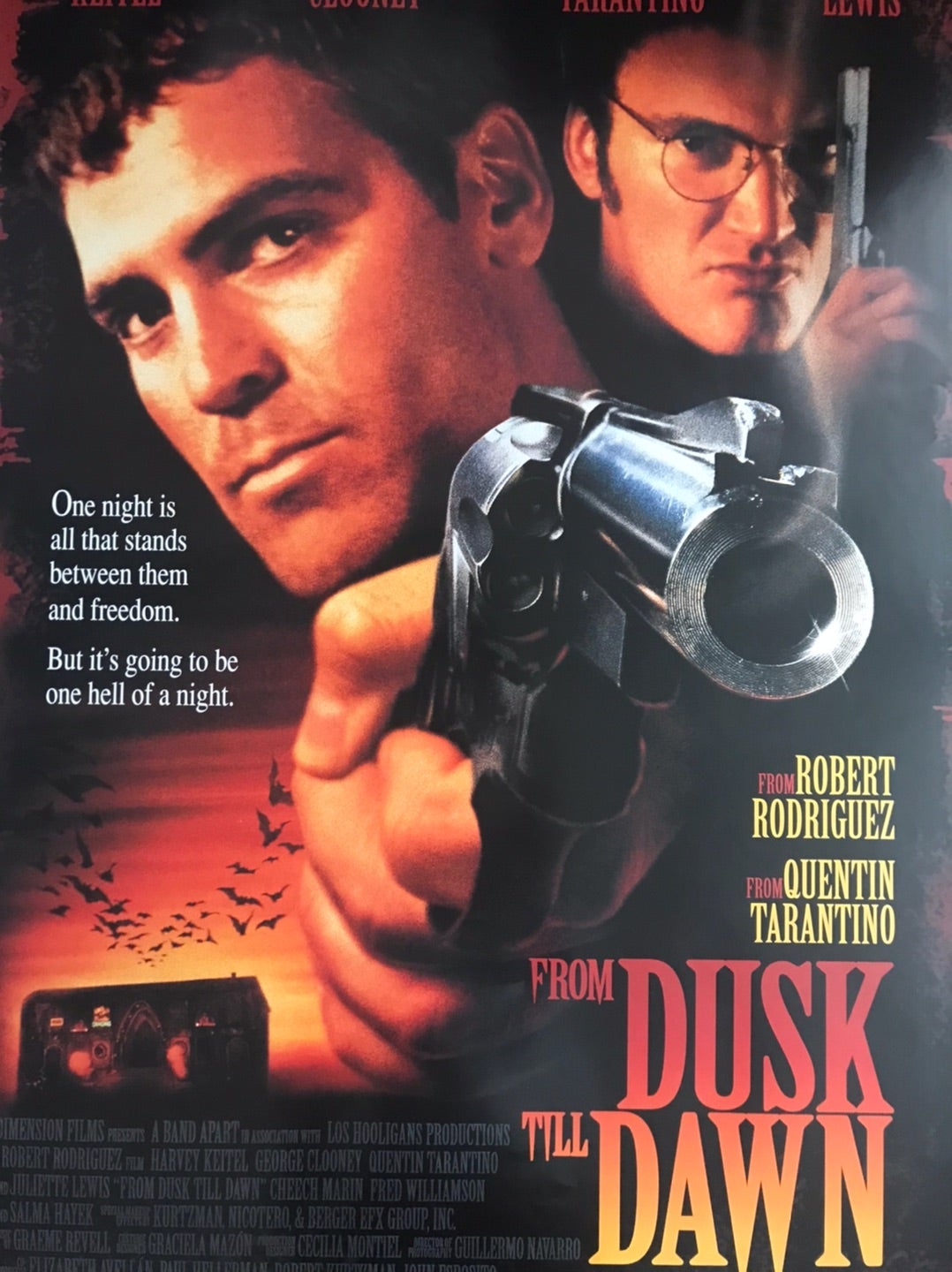 フロムダスクティルドーン 映画館用 両面ポスター ROLLED 1996年