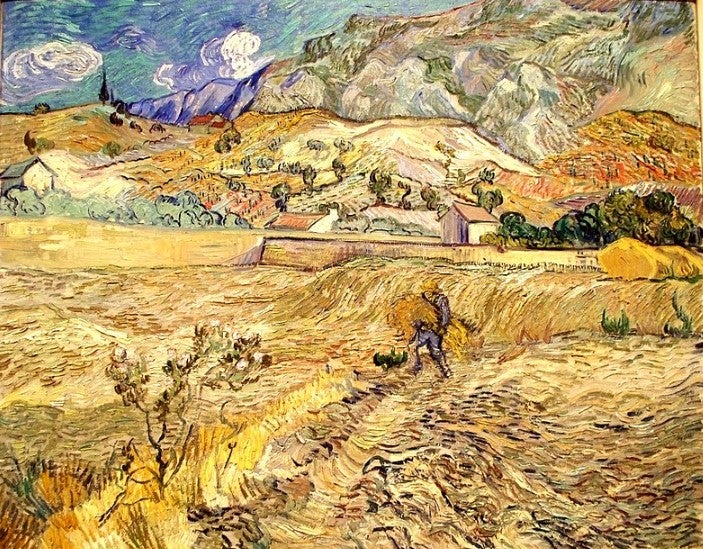 ゴッホ『サン＝レミの療養院の庭』