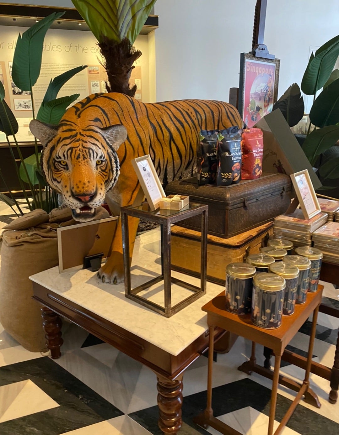 シンガポール ラッフルズホテル 熱帯植物リトグラフ 額装仕立て 【公式