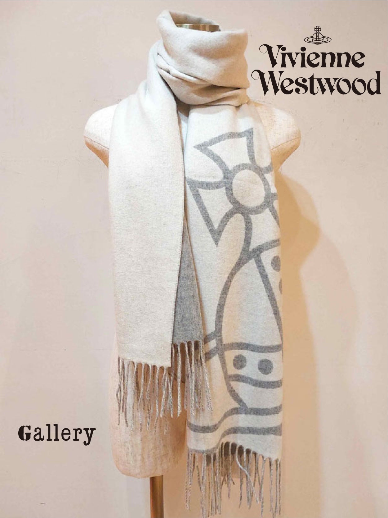 VivienneWestwood リバーシブル ウールマフラー